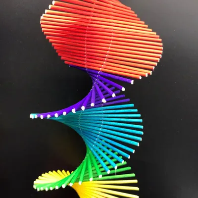 Wooden Colorful Spiral Wind Spinner