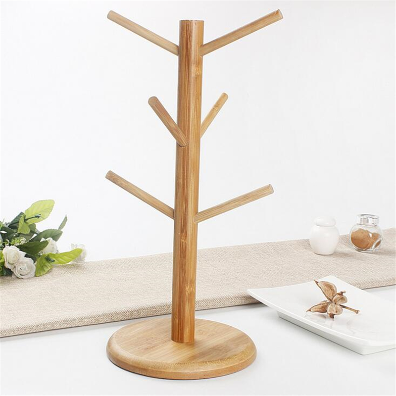 Wooden Cup Holder 6-Hook Rack Wooden Cup Holder 6-Hook Rack