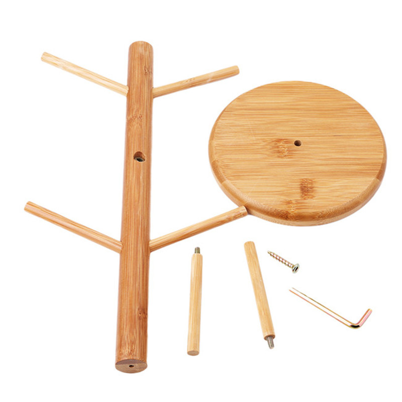 Wooden Cup Holder 6-Hook Rack Wooden Cup Holder 6-Hook Rack