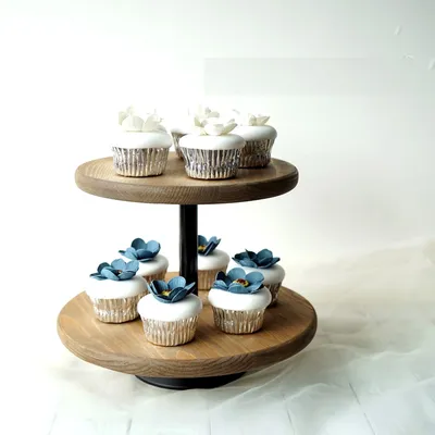 Wooden Cupcake Stand 2-Tier Stand Wooden Cupcake Stand 2-Tier Stand