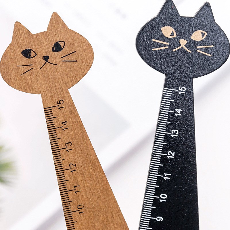 Wooden Cute Cat Ruler for School Wooden Cute Cat Ruler for School