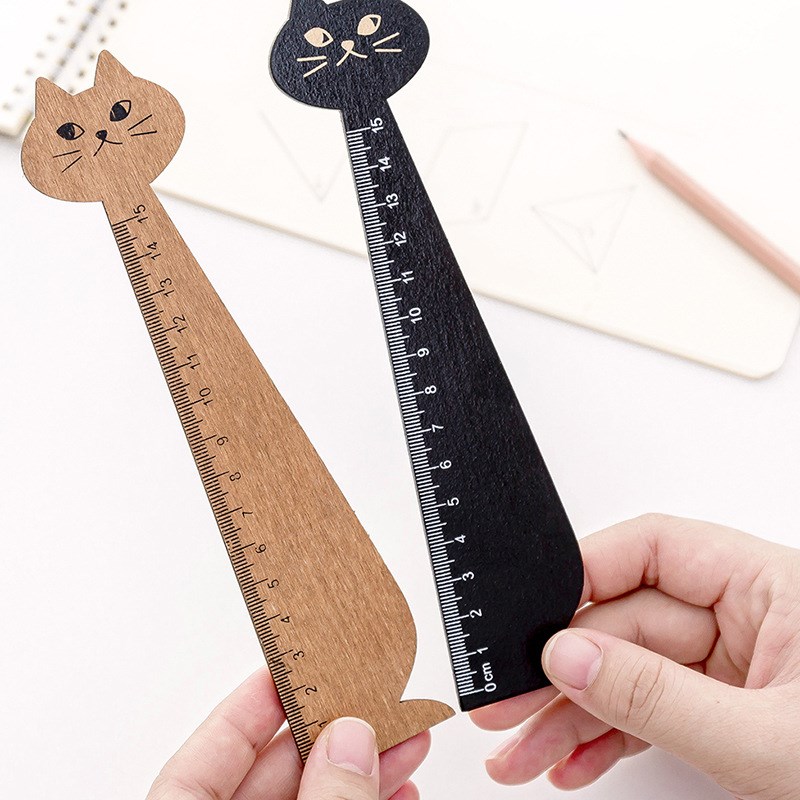 Wooden Cute Cat Ruler for School Wooden Cute Cat Ruler for School
