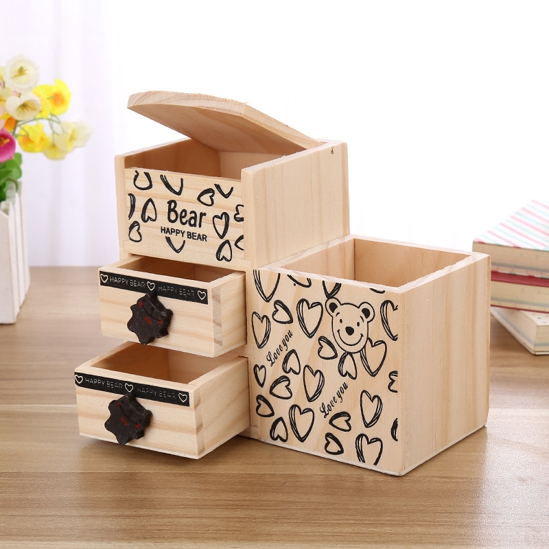 Wooden Desk Organizer Cute Pen Holder Wooden Desk Organizer Cute Pen Holder