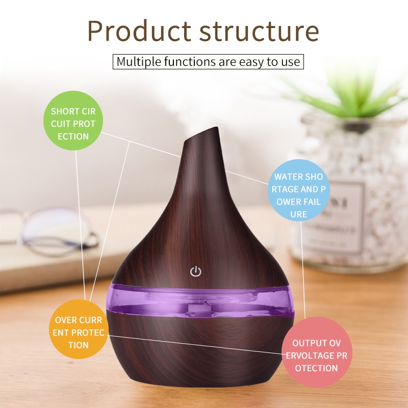 Wooden Diffuser Ultrasonic Humidifier Wooden Diffuser Ultrasonic Humidifier