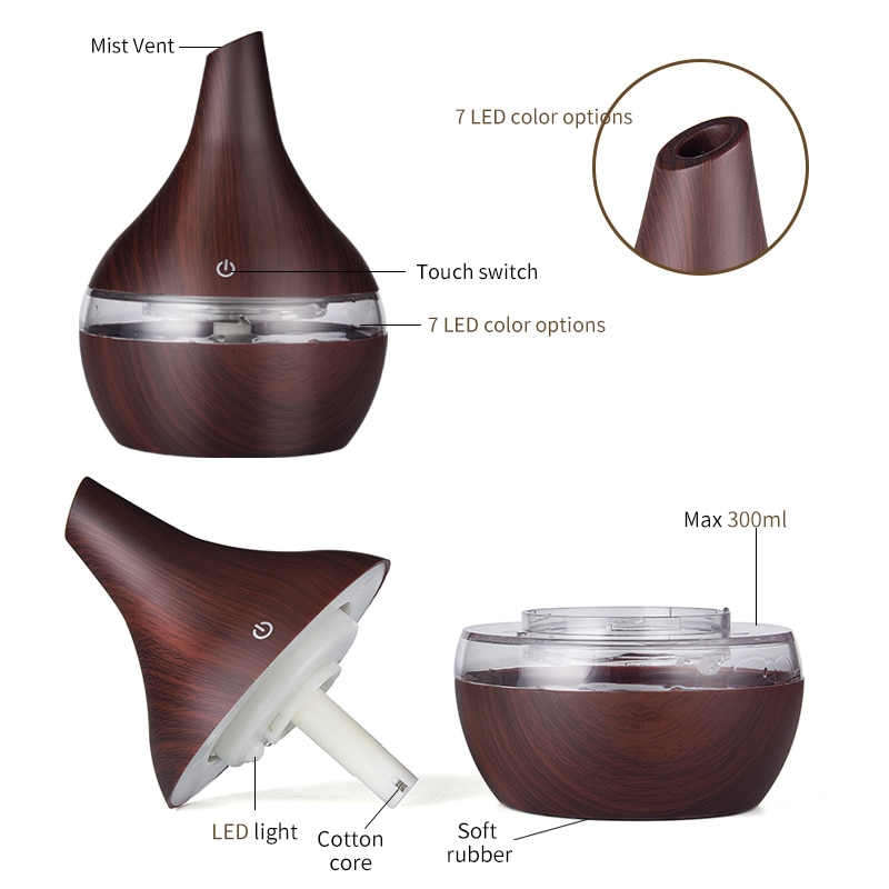 Wooden Diffuser Ultrasonic Humidifier Wooden Diffuser Ultrasonic Humidifier