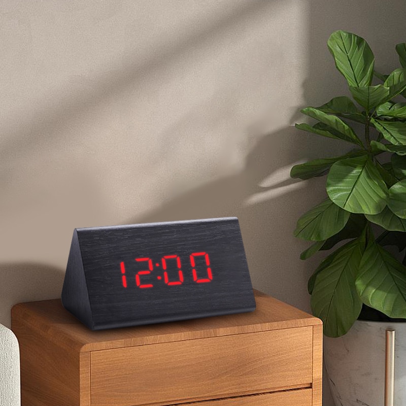 Wooden Digital LED Alarm Clock Wooden Digital LED Alarm Clock