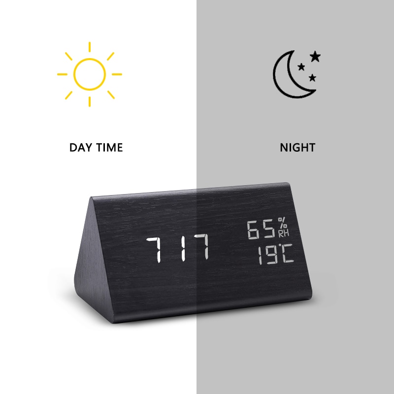 Wooden Digital LED Alarm Clock Wooden Digital LED Alarm Clock