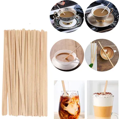 Wooden Disposable Coffee Stirrers (50 pcs) Wooden Disposable Coffee Stirrers (50 pcs)