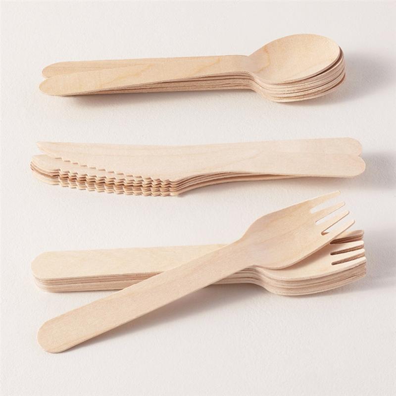Wooden Disposable Utensils (12pcs) Wooden Disposable Utensils (12pcs)