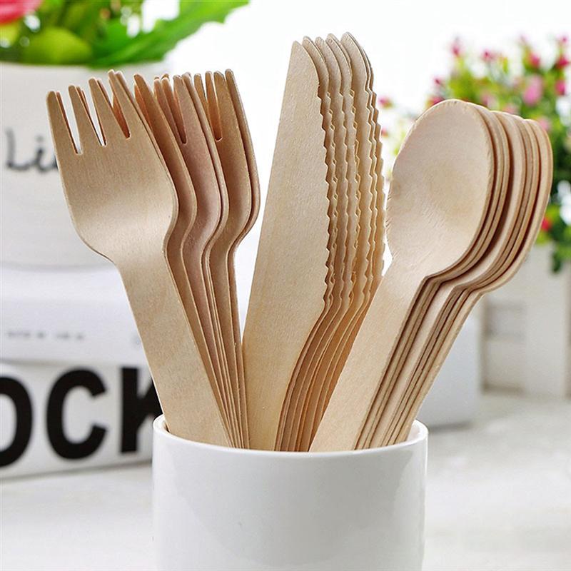 Wooden Disposable Utensils (12pcs)