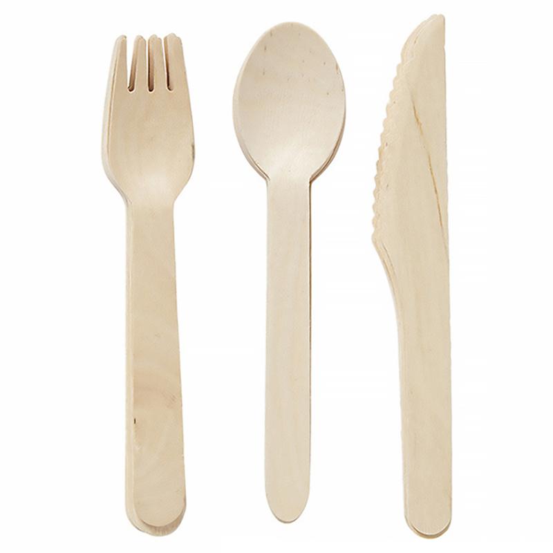 Wooden Disposable Utensils (12pcs)