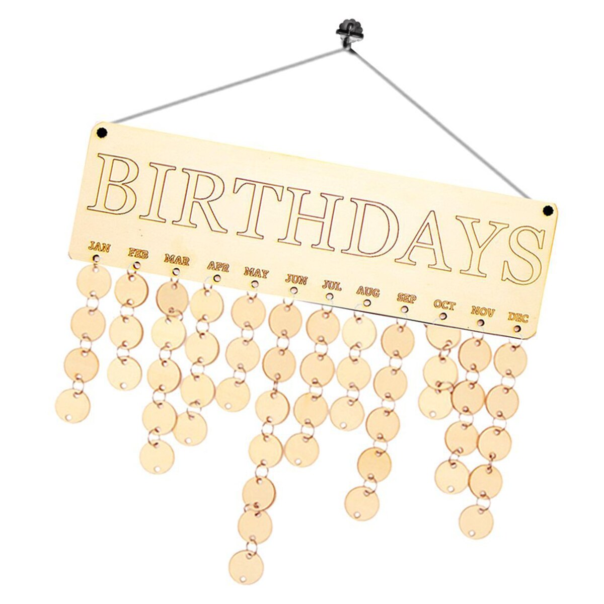 Wooden DIY Hanging Birthday Calendar Wooden DIY Hanging Birthday Calendar