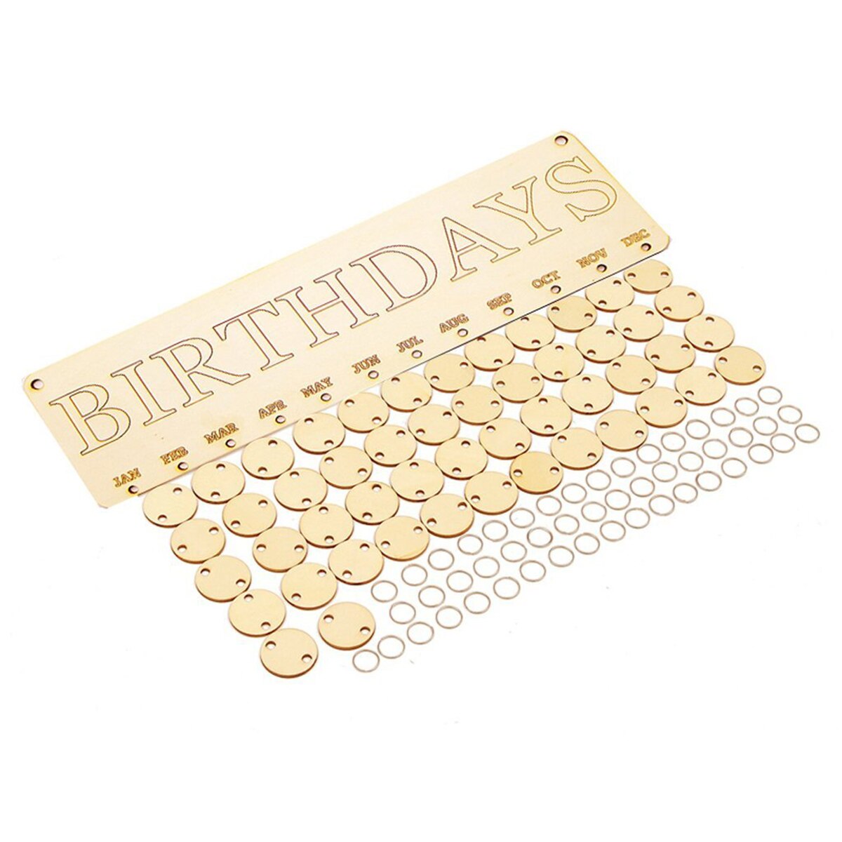 Wooden DIY Hanging Birthday Calendar Wooden DIY Hanging Birthday Calendar
