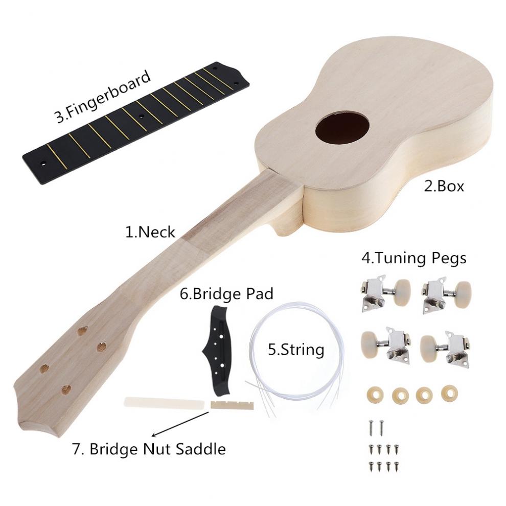 Wooden DIY Ukulele Kit (16pcs) Wooden DIY Ukulele Kit (16pcs)