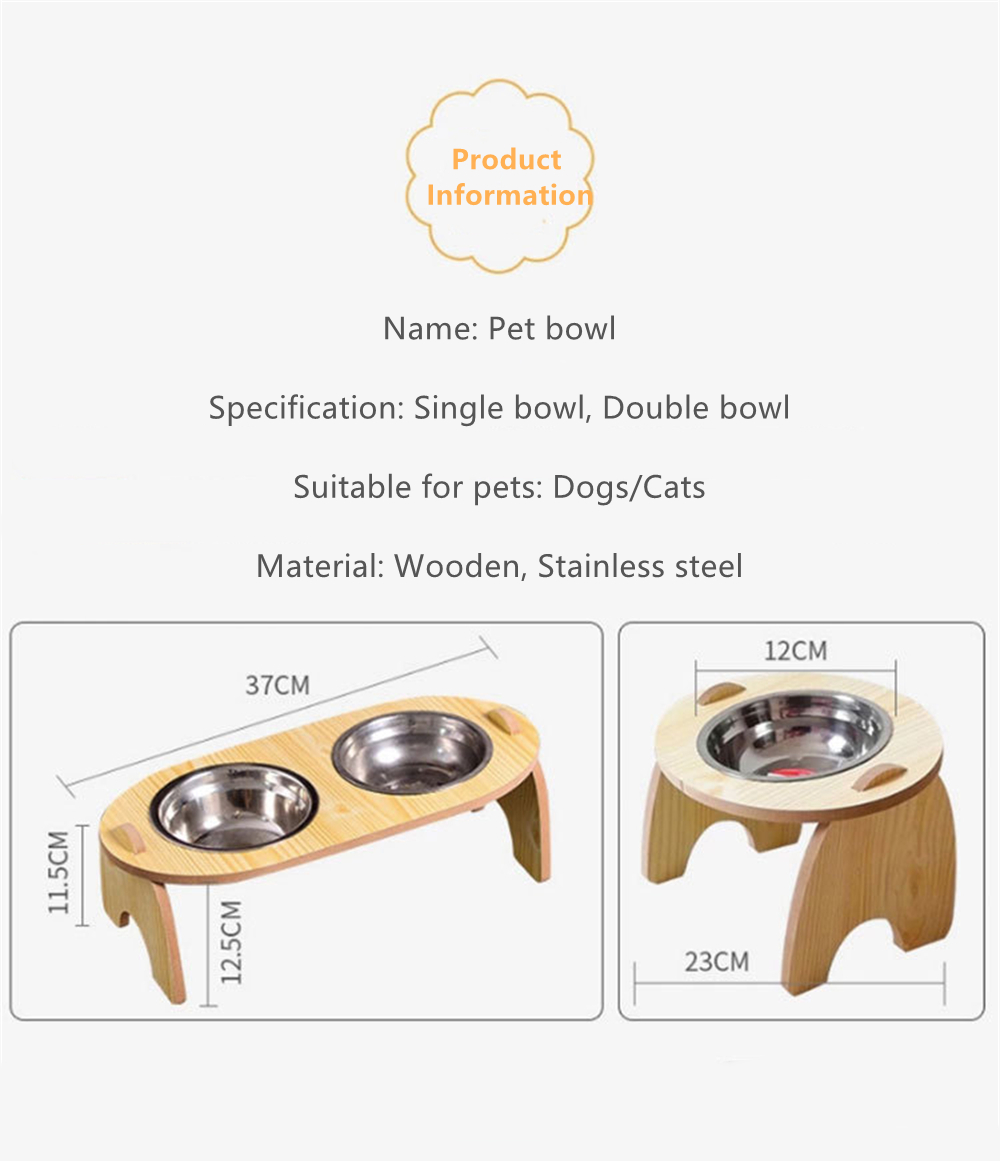 Wooden Dog Bowl Holder with Bowl Wooden Dog Bowl Holder with Bowl