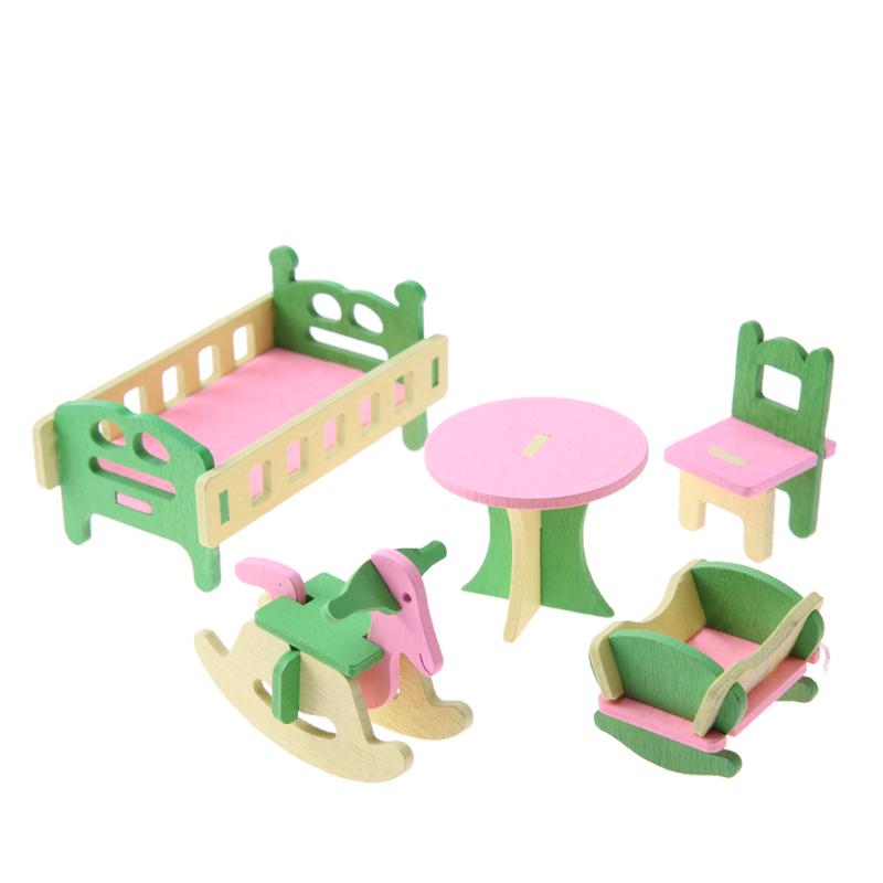 Wooden Dolls House Furniture Toys
