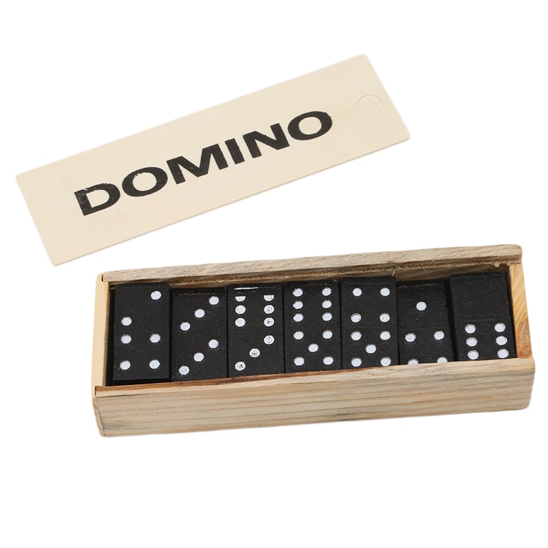 Wooden Dominoes 28PCS Game Set