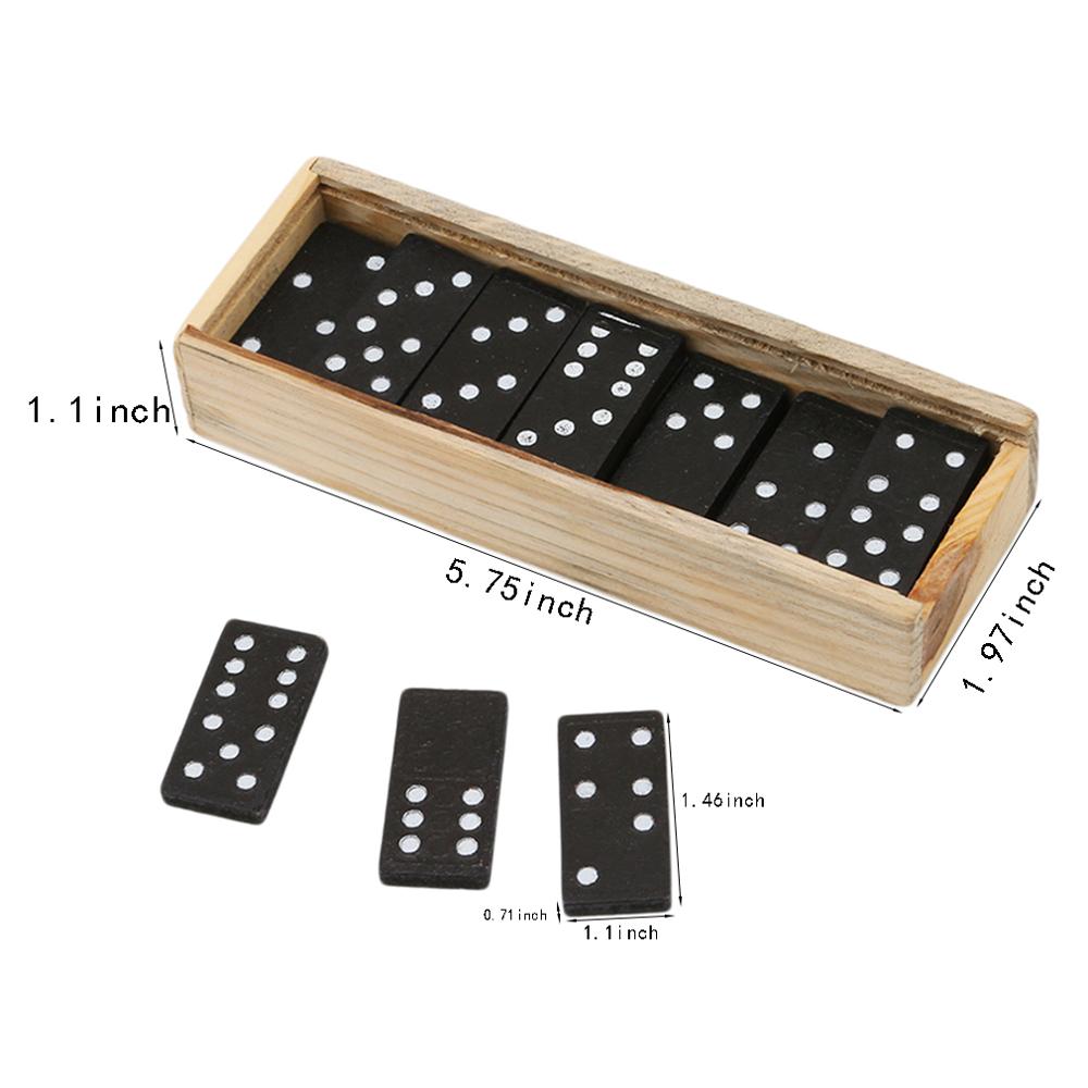 Wooden Dominoes 28PCS Game Set
