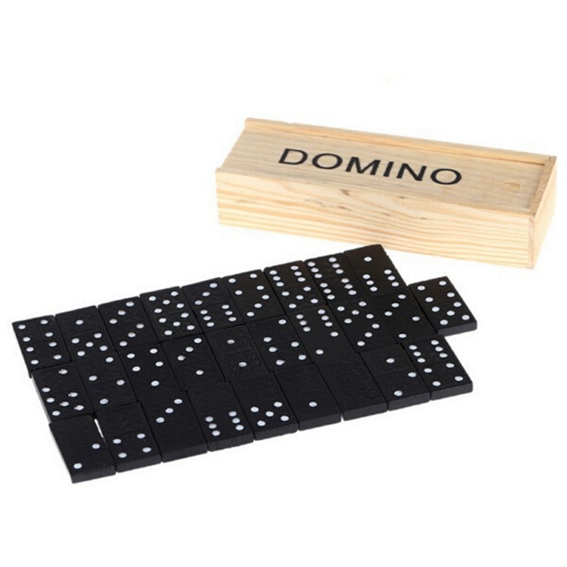 Wooden Dominoes 28PCS Game Set