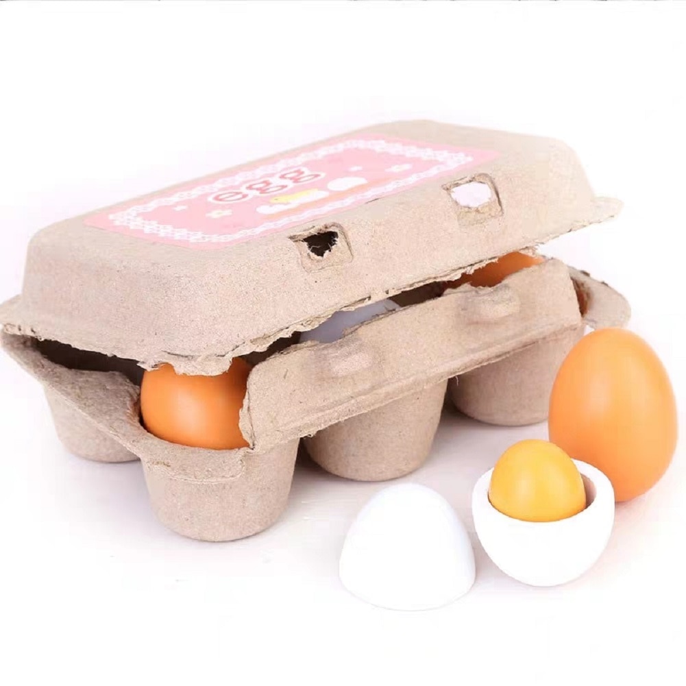 Wooden Egg Toy in Carton (6pcs)