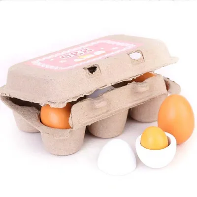 Wooden Eggs Toy with Box (6Pcs)