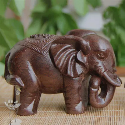 Wooden Elephant Statue Home Ornament Wooden Elephant Statue Home Ornament
