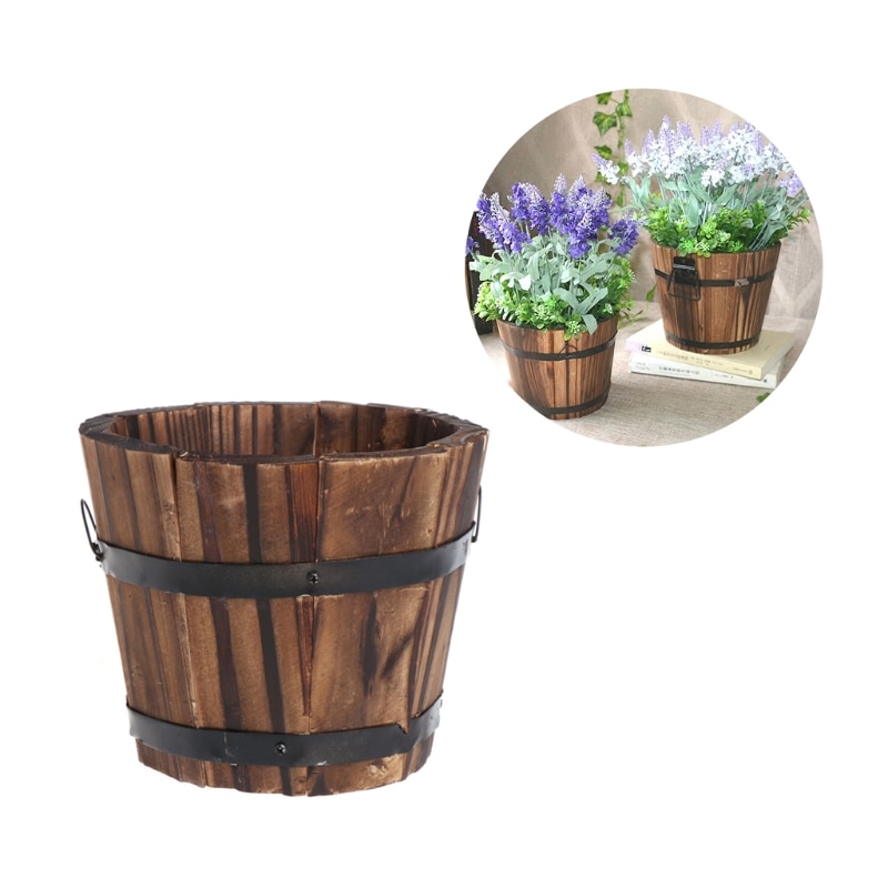 Wooden Flower Pot Garden Accessory Wooden Flower Pot Garden Accessory