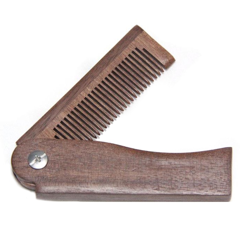 Wooden Foldable Pocket Beard Brush