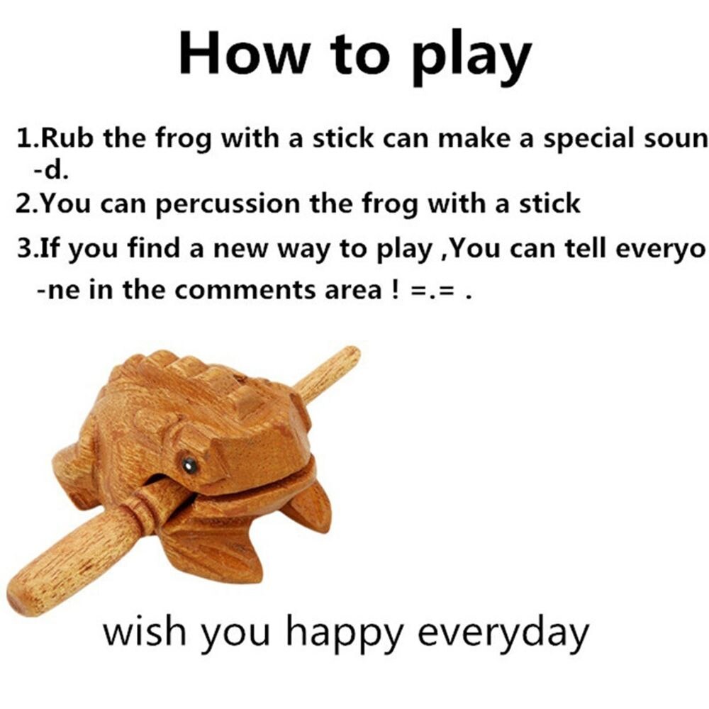 Wooden Frog Instrument with Stick Wooden Frog Instrument with Stick