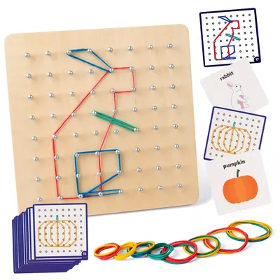 Wooden Geoboard Educational Set Wooden Geoboard Educational Set