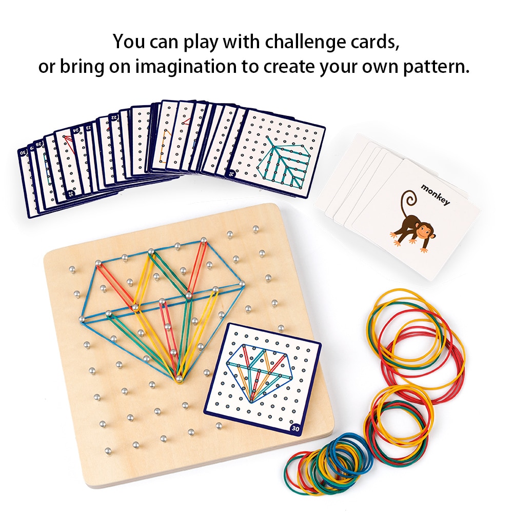 Wooden Geoboard Educational Set Wooden Geoboard Educational Set