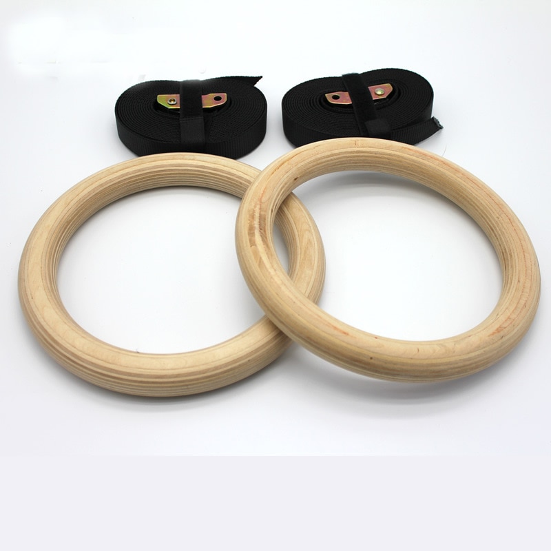 Wooden Gymnastics Rings with Belts (2pcs) Wooden Gymnastics Rings with Belts (2pcs)