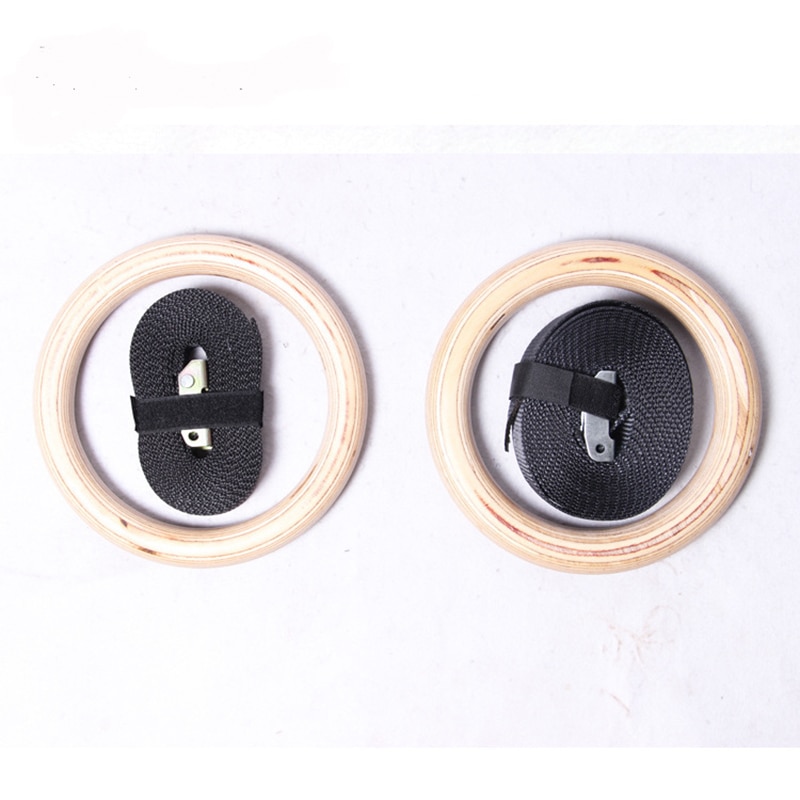 Wooden Gymnastics Rings with Belts (2pcs) Wooden Gymnastics Rings with Belts (2pcs)