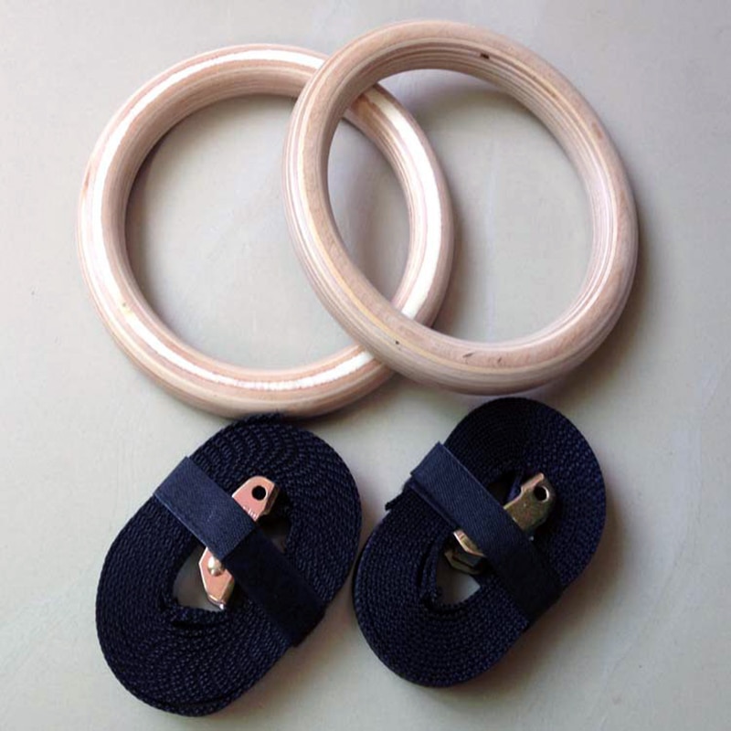 Wooden Gymnastics Rings with Belts (2pcs) Wooden Gymnastics Rings with Belts (2pcs)