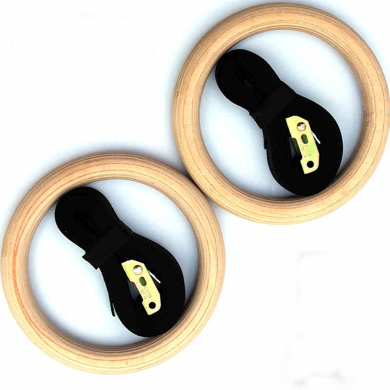 Wooden Gymnastics Rings with Belts (2pcs) Wooden Gymnastics Rings with Belts (2pcs)