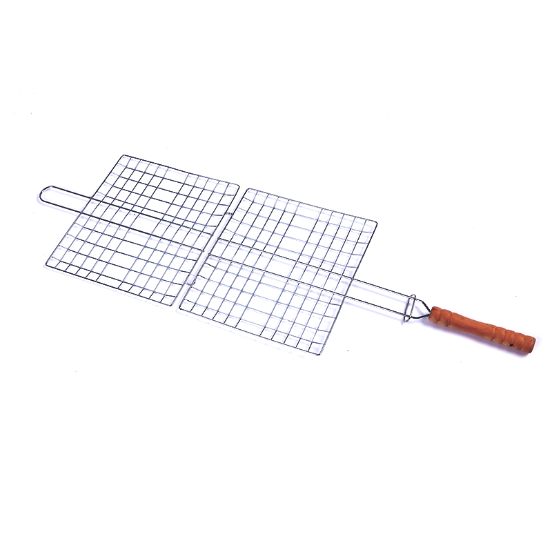 Wooden Handle BBQ Grilling Basket