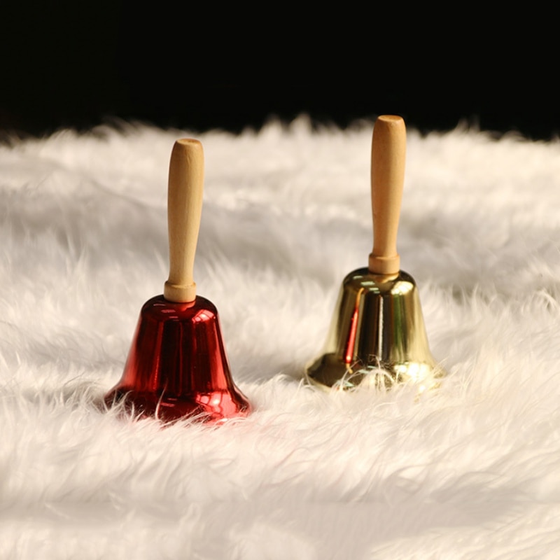 Wooden Handle Christmas Hand Bell
