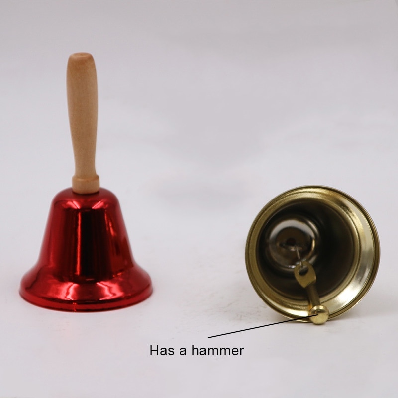 Wooden Handle Christmas Hand Bell Wooden Handle Christmas Hand Bell