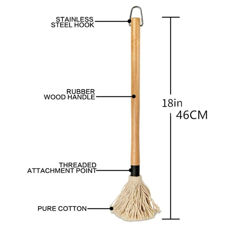 Wooden Handle Cotton BBQ Mop Brush Wooden Handle Cotton BBQ Mop Brush