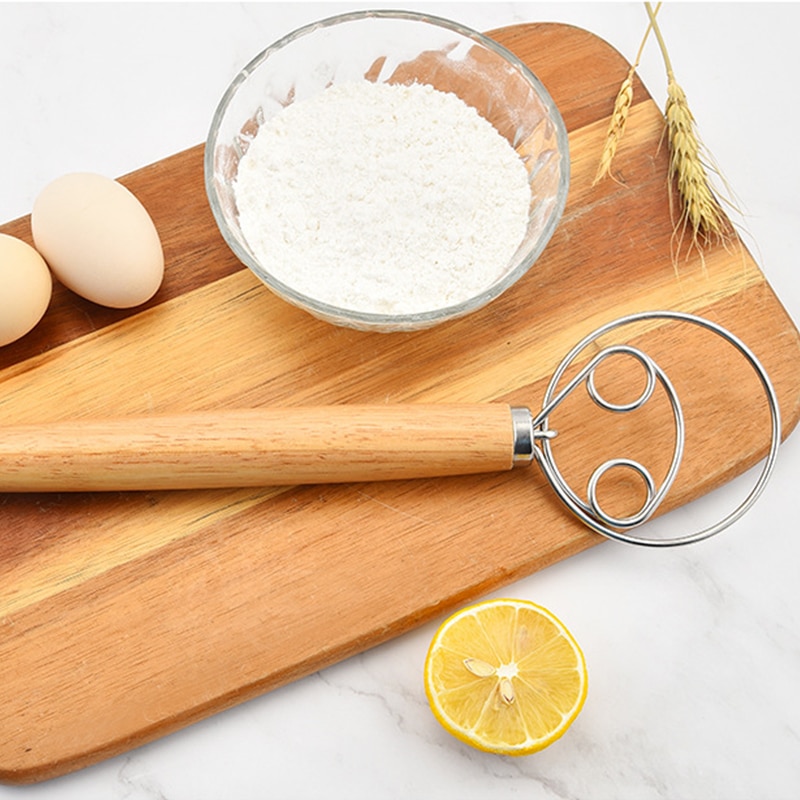 Wooden Handle Danish Bread Whisk