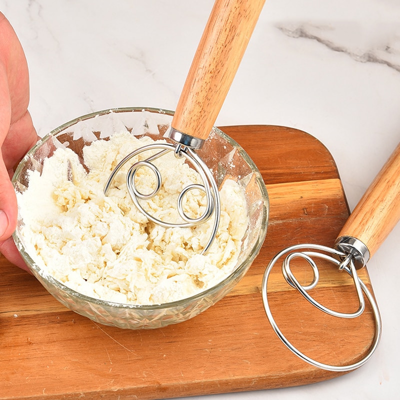 Wooden Handle Danish Bread Whisk