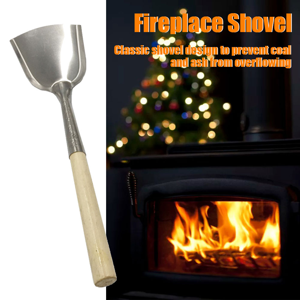 Wooden Handle Fireplace Shovel