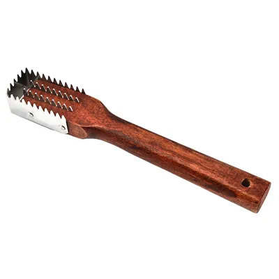 Wooden Handle Fish Scale Scraper