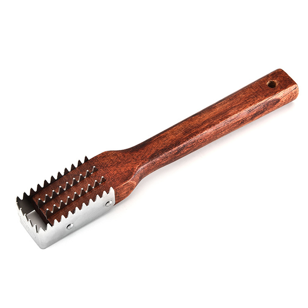 Wooden Handle Fish Scale Scraper