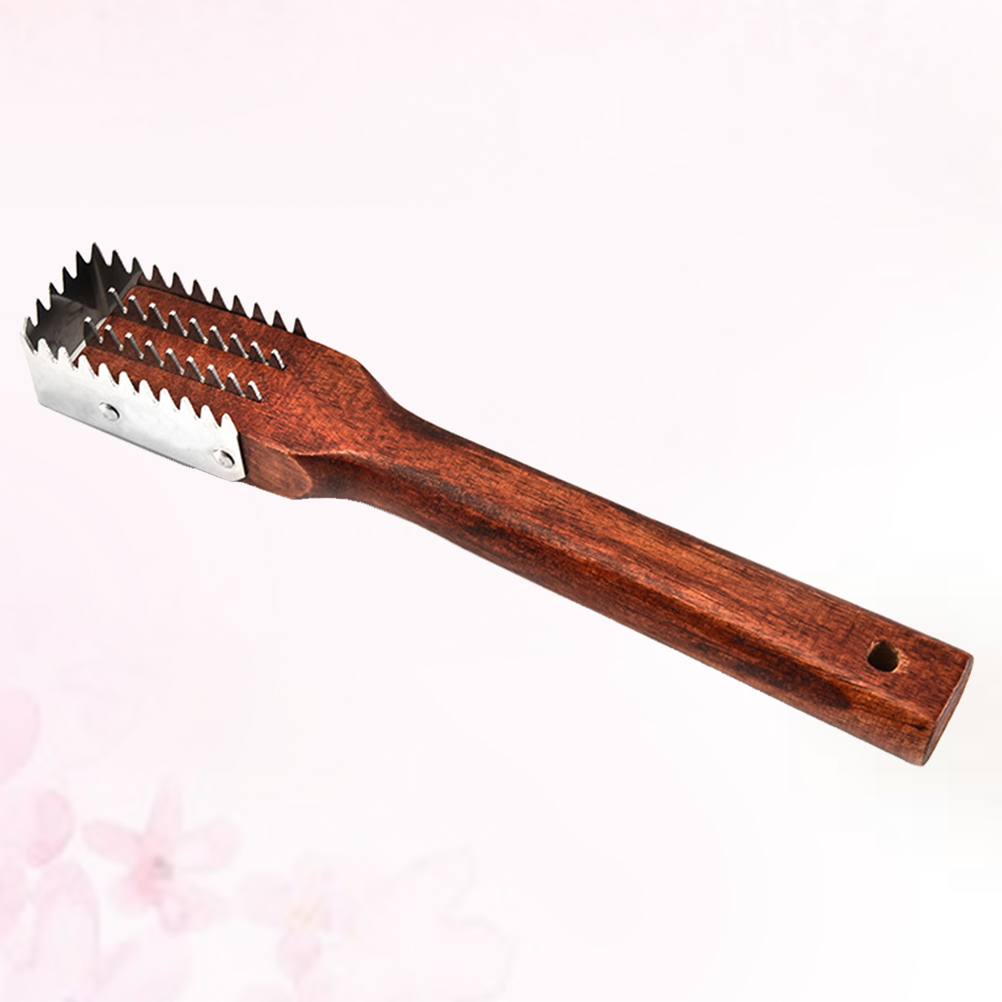 Wooden Handle Fish Scale Scraper