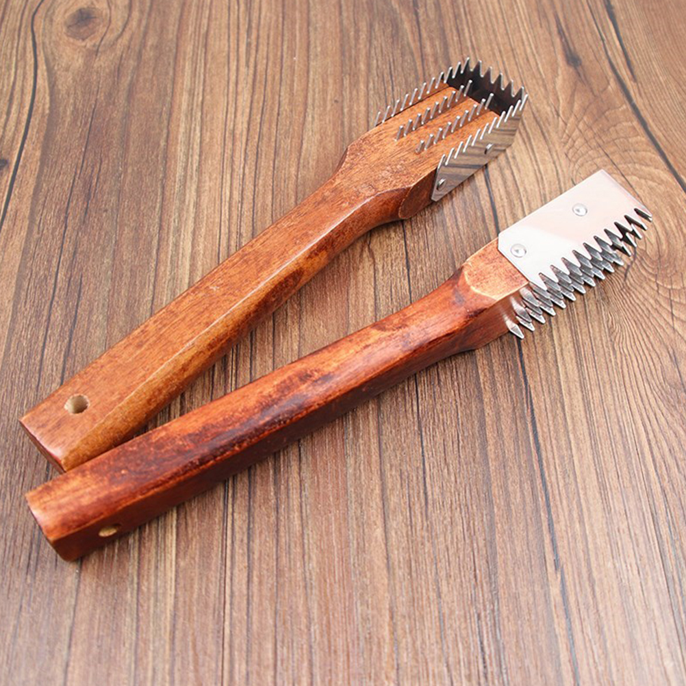 Wooden Handle Fish Scale Scraper