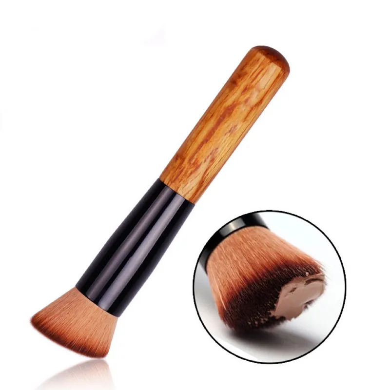 Wooden Handle Flat Top Makeup Brush Wooden Handle Flat Top Makeup Brush