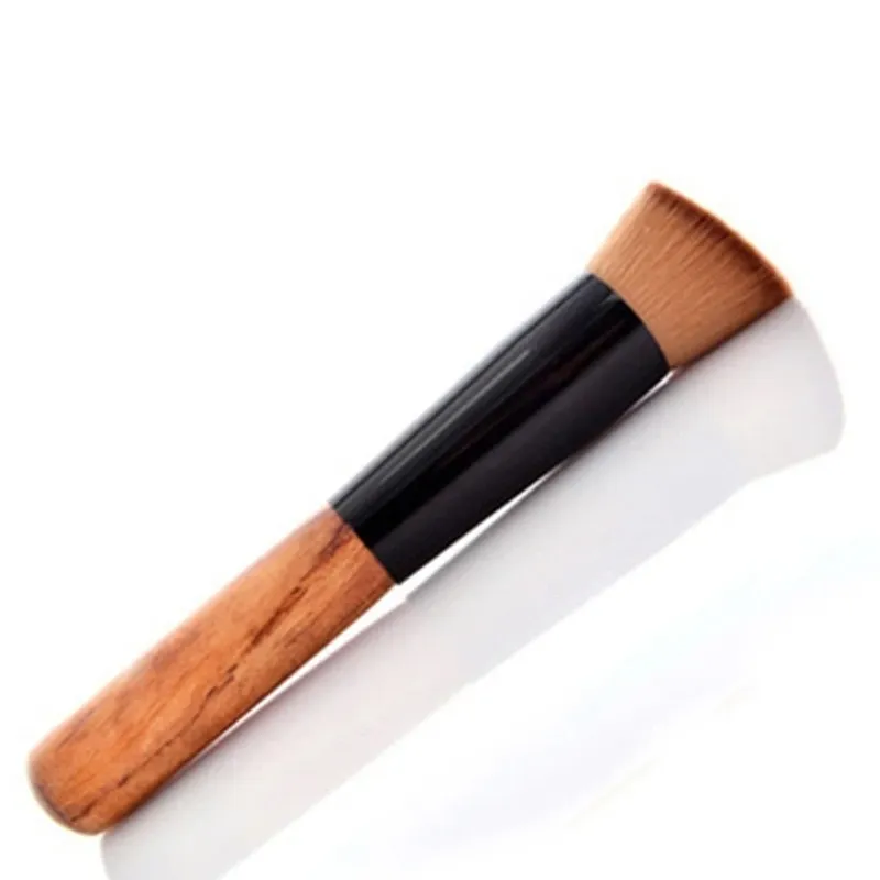 Wooden Handle Flat Top Makeup Brush