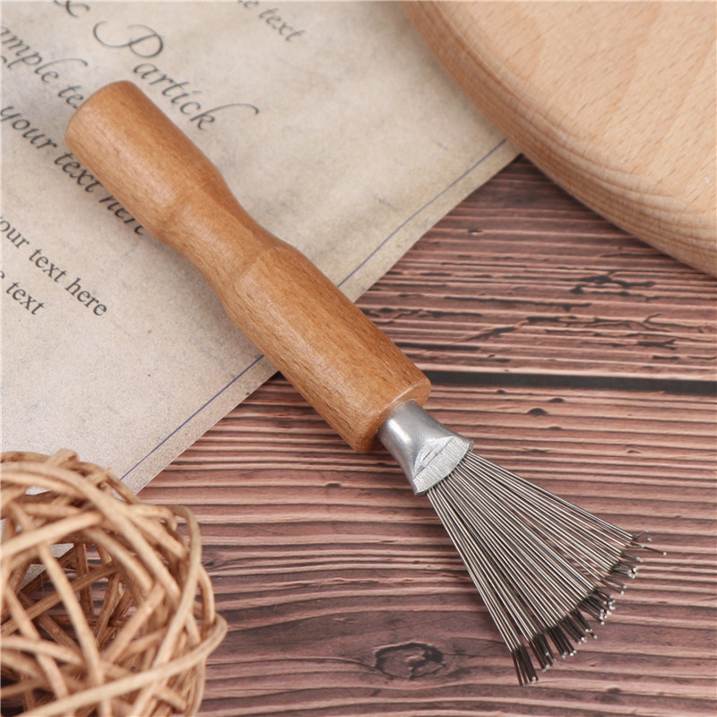 Wooden Handle Hair Brush Cleaning Tool