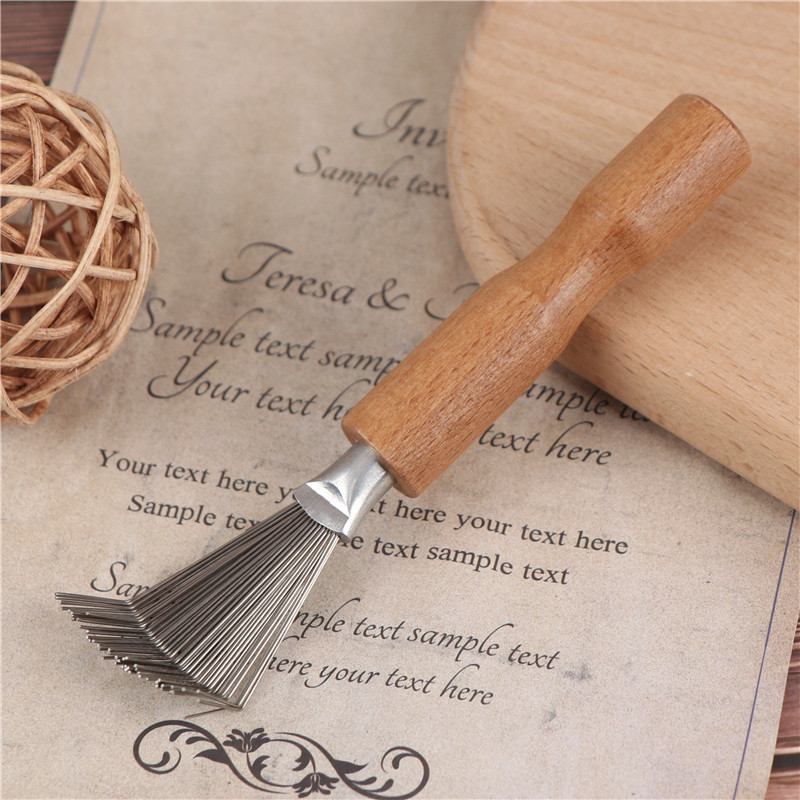 Wooden Handle Hair Brush Cleaning Tool